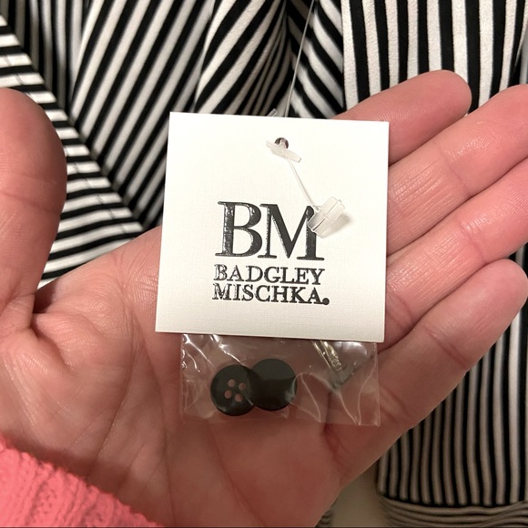 Badgley Mischka Striped Blouse - Picture 11 of 13